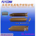 Amphenol 2.16mm Pitch 64 pin IDC Crimping Plug connector 32 pairs Male Type with 90 degree metal cover for sale