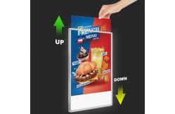 China Rectangle Aluminum Frame Magnetic Electronic Menu Board with Black/Silver Design supplier