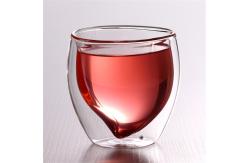 China OEM 330ml Double Wall Insulated Espresso Glass Mug supplier