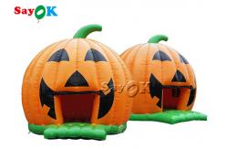 China Child  Tarpaulin Halloween Inflatable Pumpkin Bouncer For Party supplier