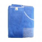 Waterproof Nonwoven SMS Disposable Gown With Knitted Cuff for sale