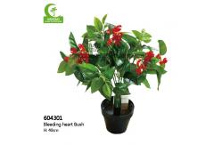 China 40cm Landing Artificial Potted Plant Garden Ornament Evergreen Bleeding Heart Bush supplier