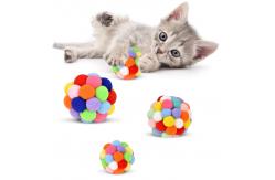 China Interactive Kitten Plush Chew Ball Toys For Teething Chewing Toys supplier