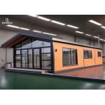 2-4 People Prefab Camp House with Imitation Wood Exterior and Floor To Ceiling Window for sale