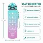 32oz Gym Plastic Motivational Water Jug Tritan Sports Water Bottle