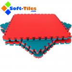 Red Green 120kg/Cbm 20mm Foam Gymnastics Mat 1m*1m for sale