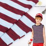 Hygroscopicity Striped Cotton Fabric Skin Friendly Texture For Casual Wear for sale