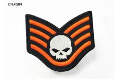 China Custom Sewn 3D Puff Embroidery Patches Merrow Border Cutting For Tablecloths supplier