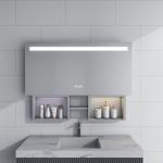 Intelligent Led Medicine Cabinet Mirror Automatic Lift Light Up Medicine Cabinet Mirror for sale