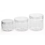 Transparent Clear Plastic Cylinder Containers Food Canned with Screwing Cap