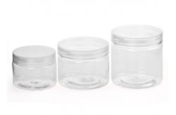 China Transparent Clear Plastic Cylinder Containers Food Canned with Screwing Cap supplier