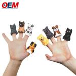 Customized Plastic Animal Shape Finger Toys OEM PVC Toys Made Silicone Kid Toy for sale