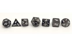 China Hand Carved Black Metal RPG Dice Sturdy For Dungeon And Dragon supplier