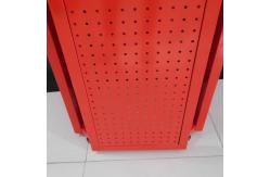 China Four Tiers Pegboard Display Rack With Holder Custom Logo supplier