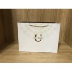 Custom CMYK Printing Cardboard Shopping Bags With Nylon Rope Handle