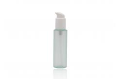 China Green Thick 150ml Clear Plastic Spray Bottles With Matte White Cream Pump supplier