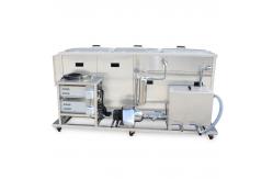China Three Tanks Industrial Ultrasonic Cleaning System With Ultrasonic Washing Ringsing Drying supplier