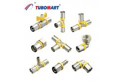 China Brass Gas Pipe Press Fittings PN20 Customized For Pex Al Pex Pipes supplier