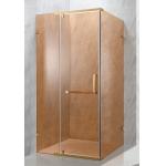 Elegant  Shower Enclosures With Tinted Glass And Golden Aluminium Frame for sale