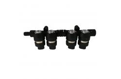 China Assembled 4 Cylinder Black LPG CNG Injector Rail 2Ohm / 3Ohm supplier