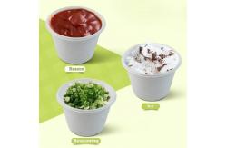 China Customized 1oz 2oz 4oz Eco Friendly Sugarcane Waste Cups Disposable Paper Condiment Cup supplier