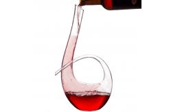 China 1500ml Glass Wine Decanter Aerator Classical Design Brass Instrument Shape supplier