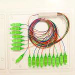FTTH 2x16 PVC Fiber Optic PLC Splitter With Sc / Apc Connector