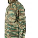 Hooded Camouflage Training Top with Versatile Functions  Zipper Metal Button Closure
