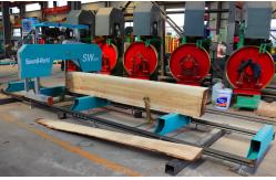 China SW26E Electric Portable Sawmill, Log Slice Horizontal Band Saw Mill Machines supplier