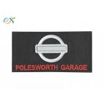 Black Bottom Custom Embroidered Letter Patch Iron On Backing For Clothing for sale