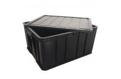 China Antistatic Electronics Tray Folding ESD Bin Box Plastic Black With Dividers supplier