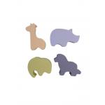 China Eco Friendly Silicone Baby Toy Bear Animal Puzzle Size 15*15*3cm Weight 220g for sale