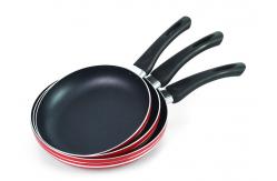 China Soft Touch Bakelite Handle 24cm Stackable Cookware Sets supplier