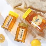 Empty Clear Square Glass Honey Jar With Screw Plastic Lid Classic Design