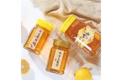China Empty Clear Square Glass Honey Jar With Screw Plastic Lid Classic Design supplier