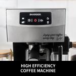 ABS Coffee Machine With Milk Frother SS304 Single Coffee Cappuccino Latte Espresso Maker