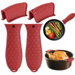 Silicone Hot Handle Holder Heat Resistant Cast Iron Skillets Handles Grip Covers For Pan Pot for sale