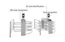 China U Shape Waist Height Turnstile Face Recognition Temperature Control DC24V supplier