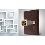 Three Cover Ring Binder Organizer PU Leather Material Special Metal Clasp Open Design for sale
