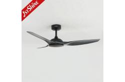 China Simple Design 6 Speed Remote Control Black Ceiling Fan Without Light 1stshine OEM supplier