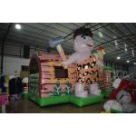 Big Cartoon Bouncy Castle Full Printing / Inflatable Indians Jump Bounce House Combo for sale