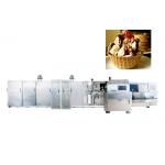 Fully Antomatic Roller Sugar Cone Production Line / Industrial Ice Cream Maker With Cast Iron Baking Plates for sale