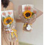 Blue 1cm Grid Series Ribbon Flower Bouquet Tie Baking DIY Bow Handmade Floral Packaging Material for Baking for sale