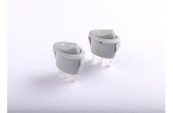 China 6A 10A 250VAC Oval Rocker Switch , Grey 2 Position Momentary Toggle Switch supplier