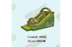 China Children Fun Park Inflatable Green China Army Slide For Rentals supplier