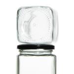 Empty Freezing Glass Jars Pantry Containers 50ml Clear Square