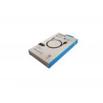 Recyclable Blue Electronics Cardboard Box With PVC Windows Earphone Packaging