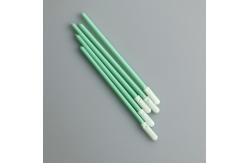 China 70mm Double Knitted Flat Mini Head Polyester Swab Applicator With PP Stick supplier