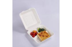 China Oem Biodegradable Sugarcane Bagasse Clamshell Box 9in 3 Compartment Meal Prep Containers supplier