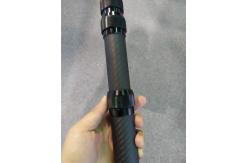 China 3K twill carbon fiber extension adjustable rod with Anodized Aluminum twist clamp lock telescopic pole supplier
